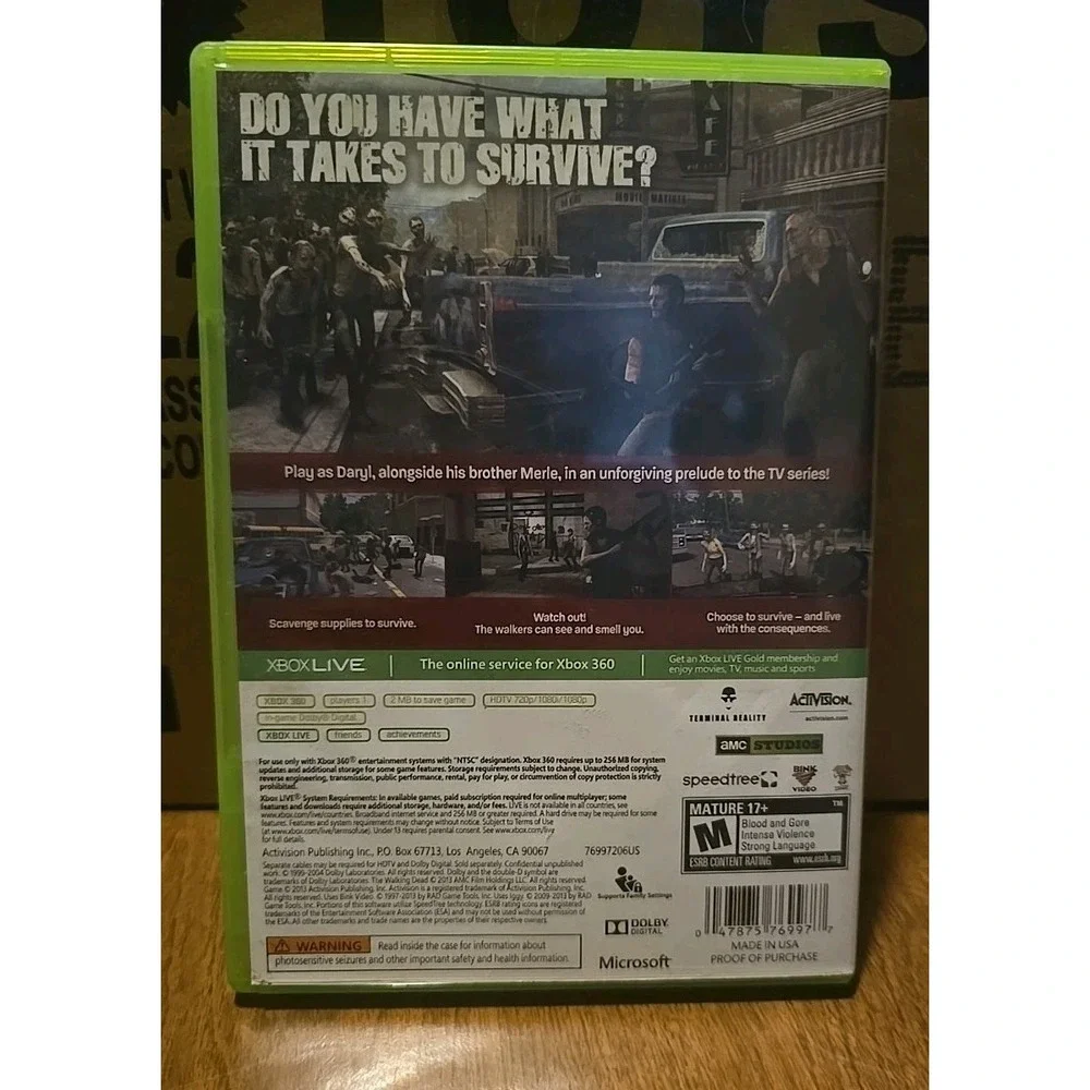 Walking Dead Survival Instinct - Microsoft Xbox 360 Pristine Tested Authentic